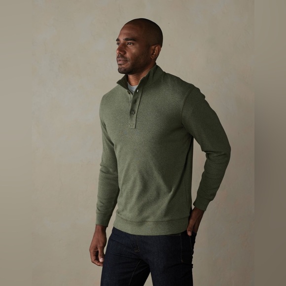 The normal brand Men’s Puremeso 3 button Henley - Picture 1 of 8